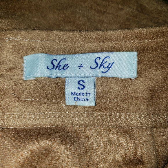 She + Sky Suede(faux) Miniskirt - Picture 5 of 6